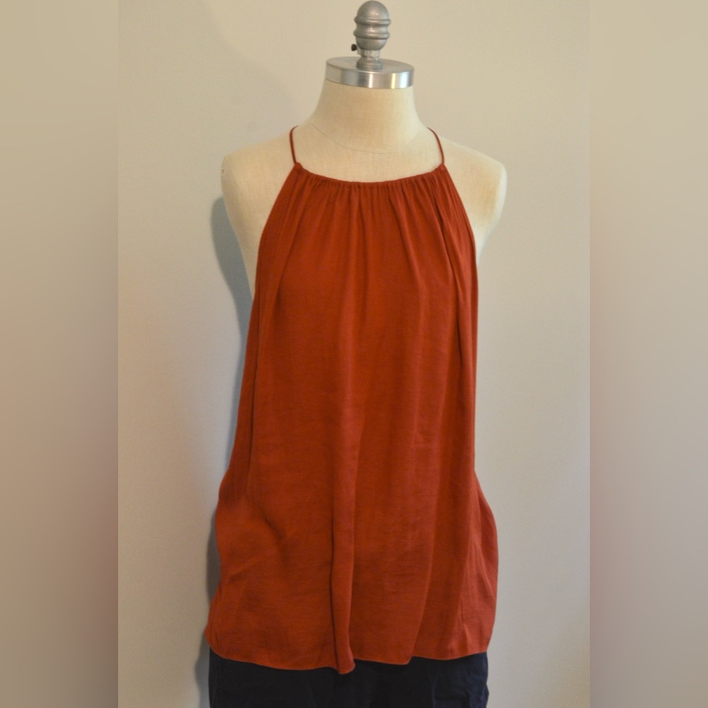 Ann Taylor Elegant Rust Halter Top Size Medium